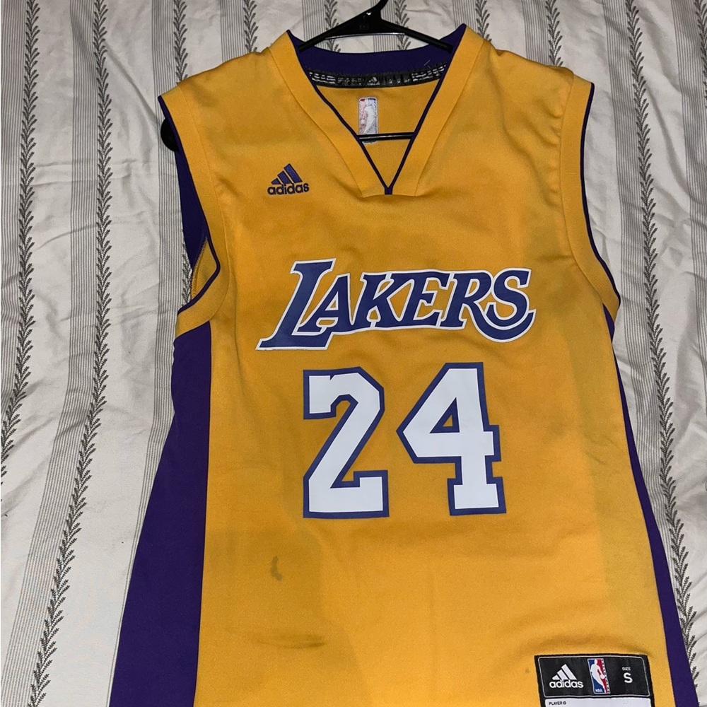Adidas Los Angeles Lakers #24 Gold & Purple Basketball Jersey